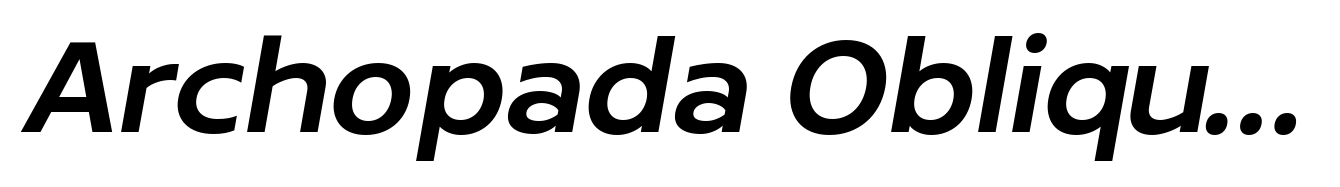 Archopada Oblique Semi Bold